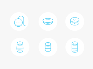 6 Alexa and Google Home Icons Sketch Resource
